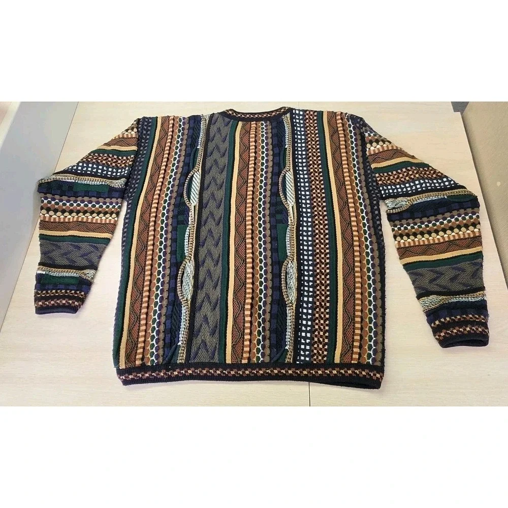 Vintage 90s Protege Collection 3D Cable Knit Sweater COOGI Style USA Adult L‎